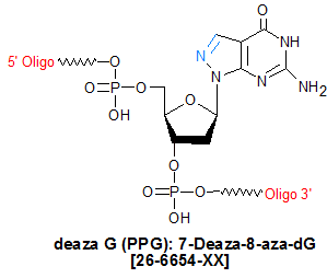 picture of deaza dG (PPG) 7 deaza 8 aza dG